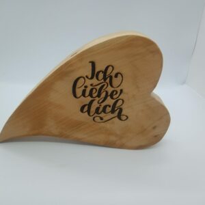 Holzherz „Ich liebe Dich“