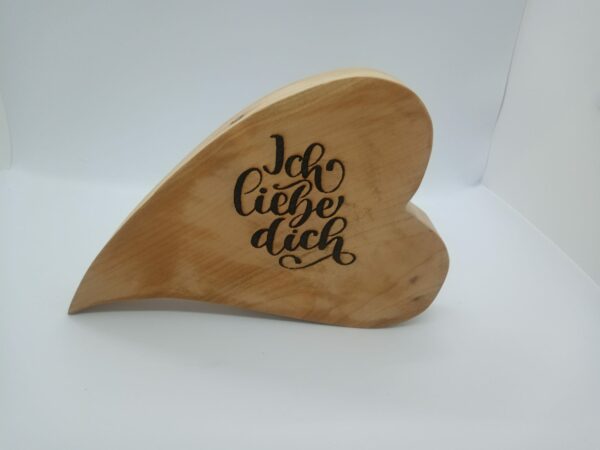 Holzherz „Ich liebe Dich“