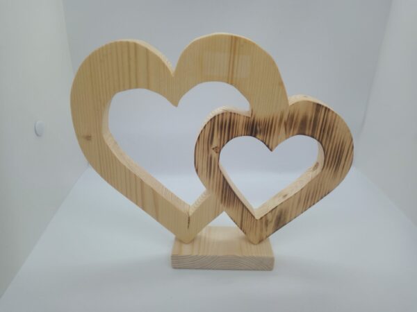 Holz-Herz doppel